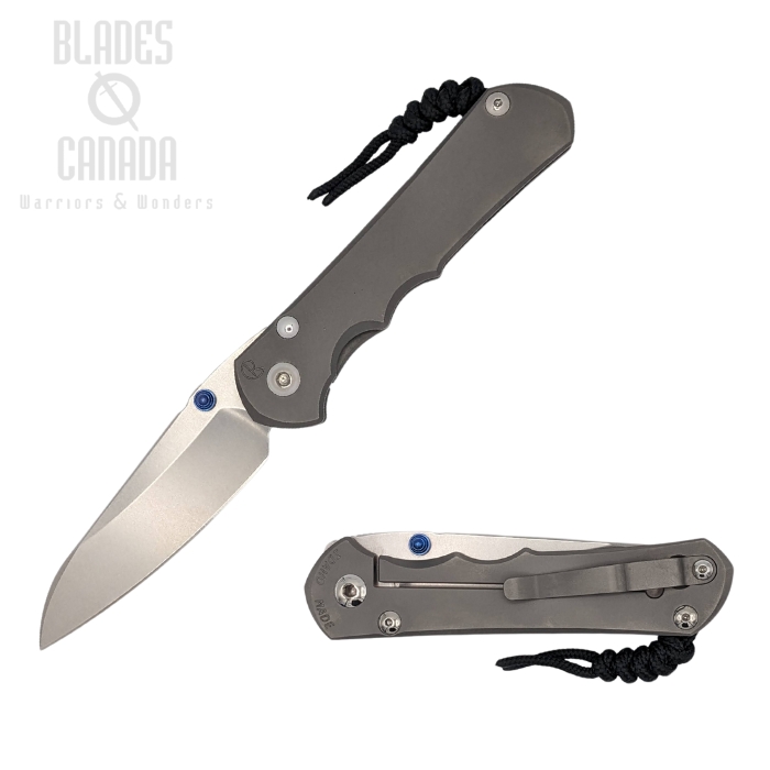 Chris Reeve Large Inkosi Insingo Framelock Folding Knife, MagnaCut, Titanium Glass Blasted, LIN-1122